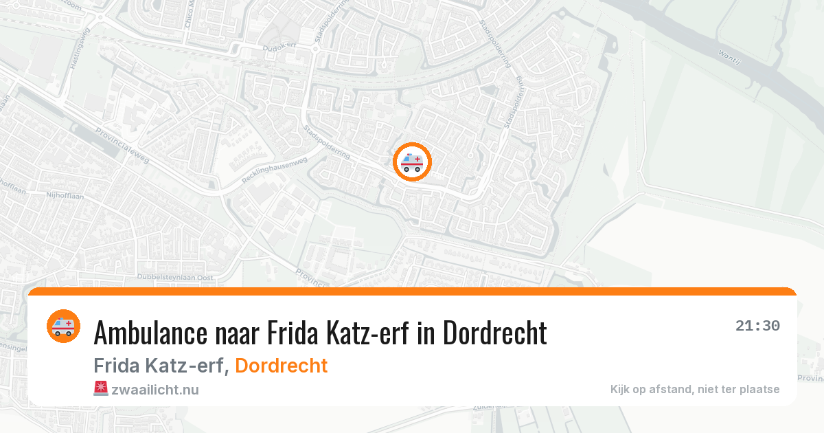 Ambulance naar Frida Katz-erf in Dordrecht — 14 mrt 2026