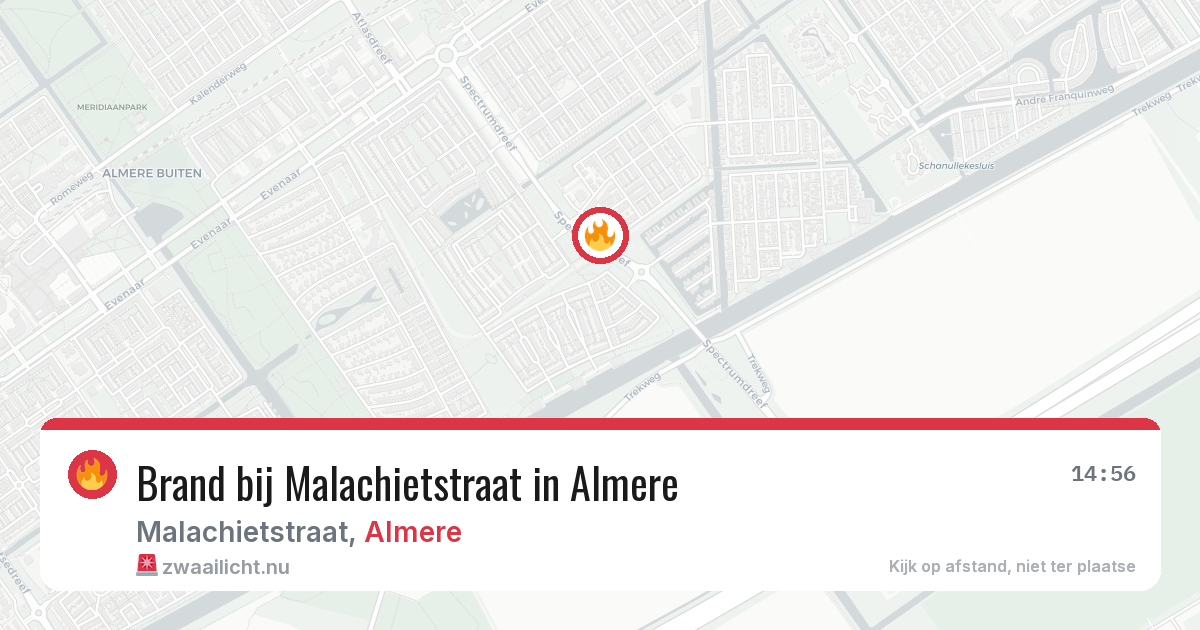 Brand bij Malachietstraat in Almere — 27 mei 2026
