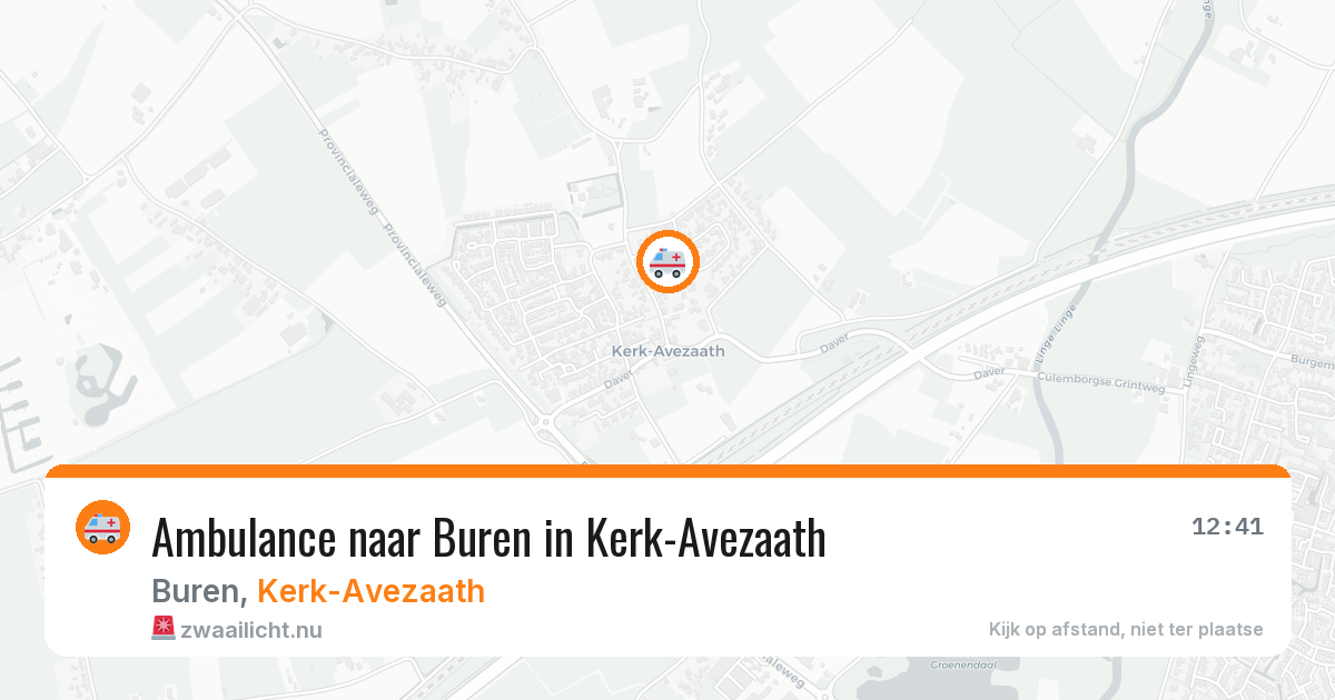 Ambulance naar Buren in Kerk-Avezaath — 22 jul 2026