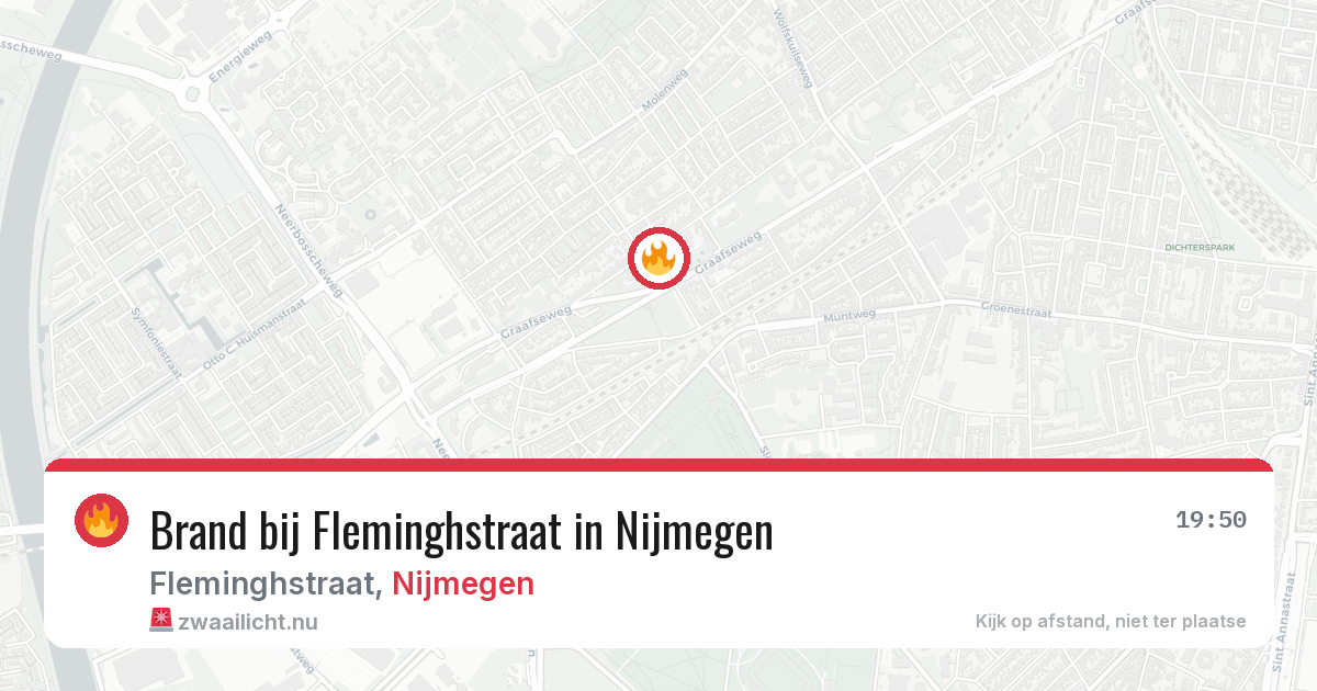 Brand bij Fleminghstraat in Nijmegen — 15 jul 2026
