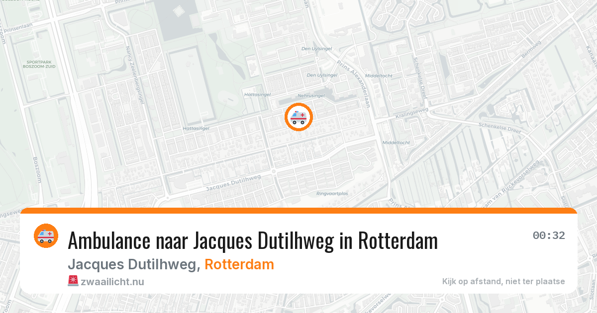 Ambulance naar Jacques Dutilhweg in Rotterdam — 5 jun 2026