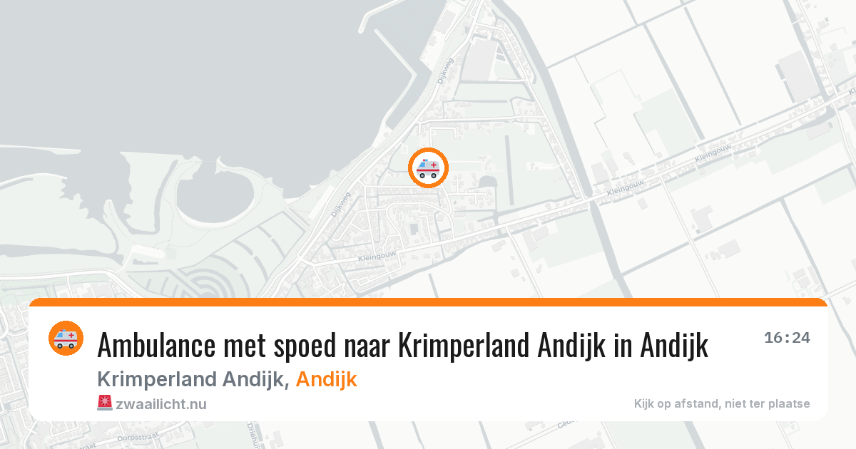 Ambulance met spoed naar Krimperland Andijk in Andijk — 21 jul 2026