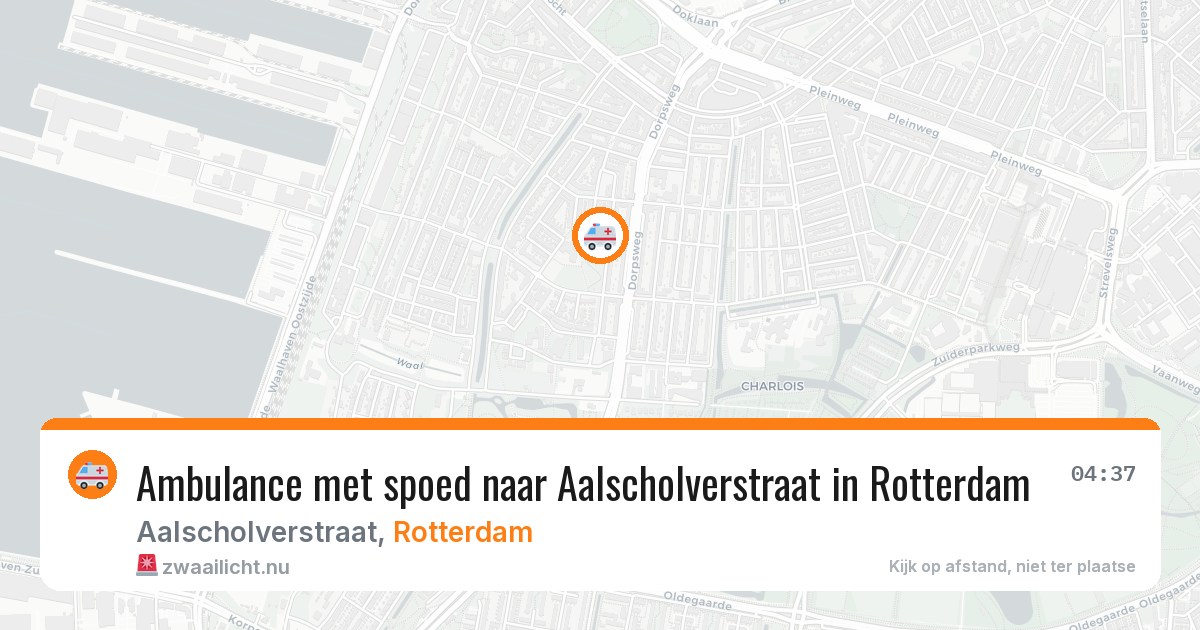 Ambulance met spoed naar Aalscholverstraat in Rotterdam — 20 mrt 2026
