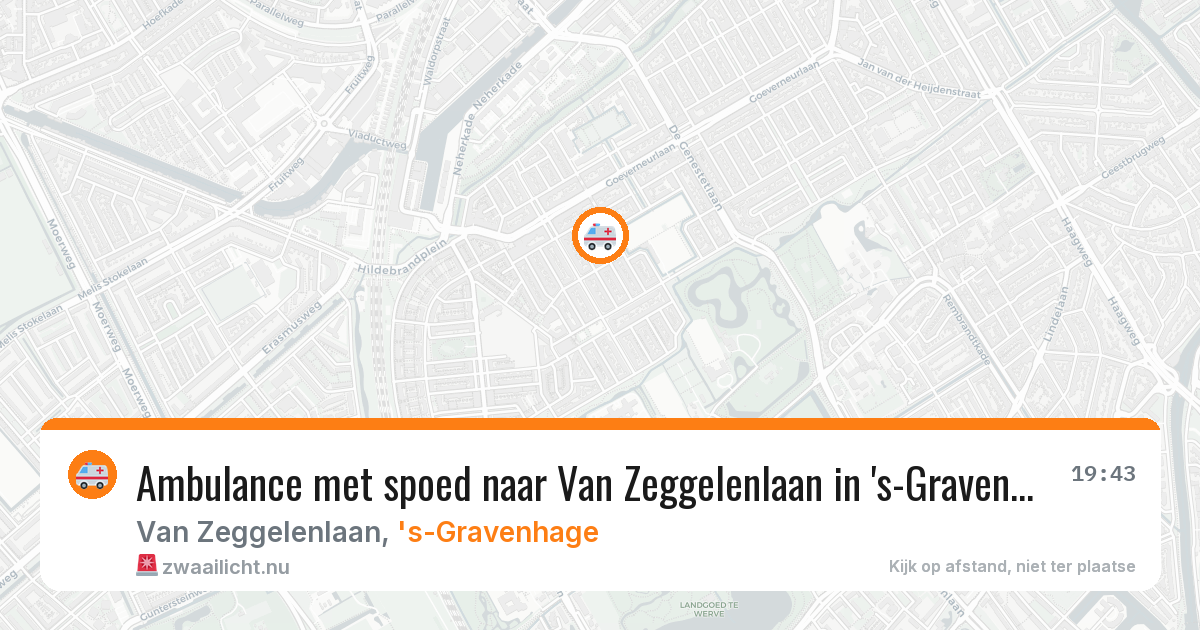 Ambulance met spoed naar Van Zeggelenlaan in 's-Gravenhage — 17 jul 2026