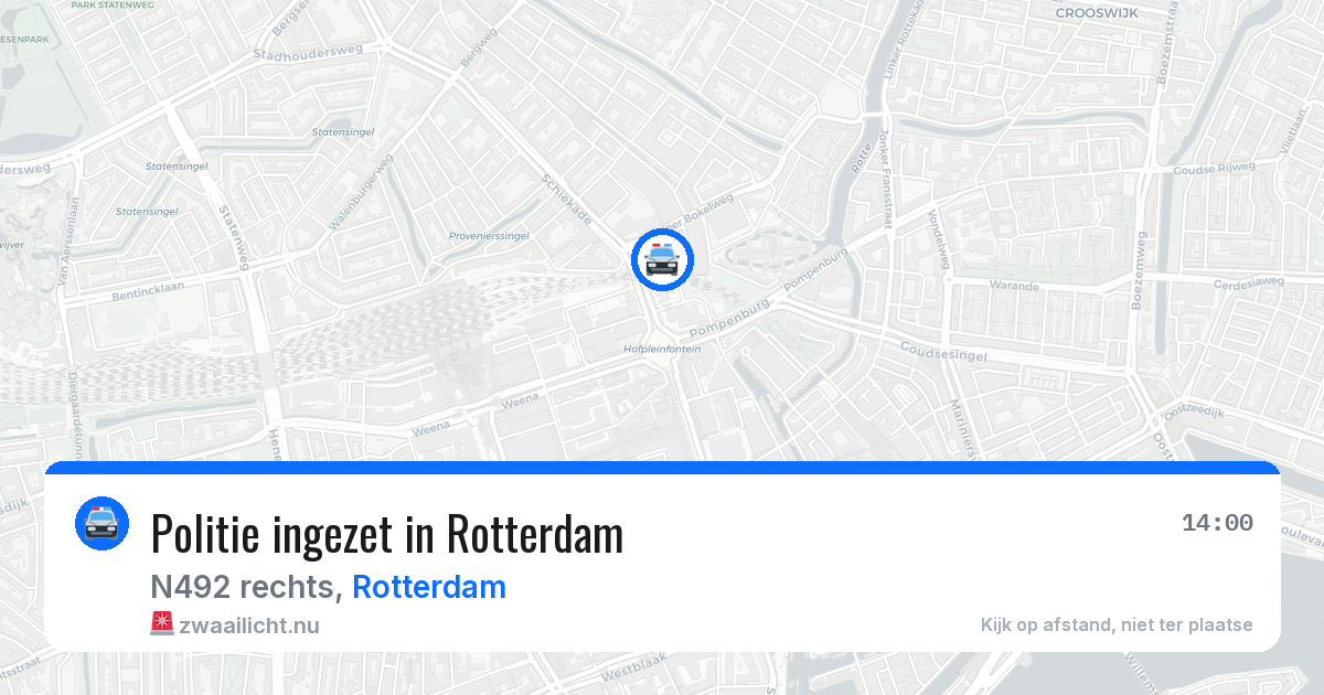 Politie ingezet in Rotterdam — 12 jul 2026 | 🚨 Zwaailicht.nu