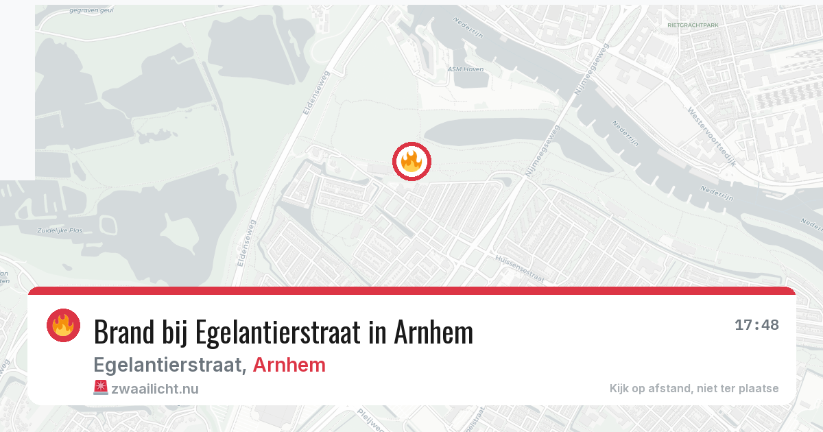 Brand bij Egelantierstraat in Arnhem — 10 jul 2026
