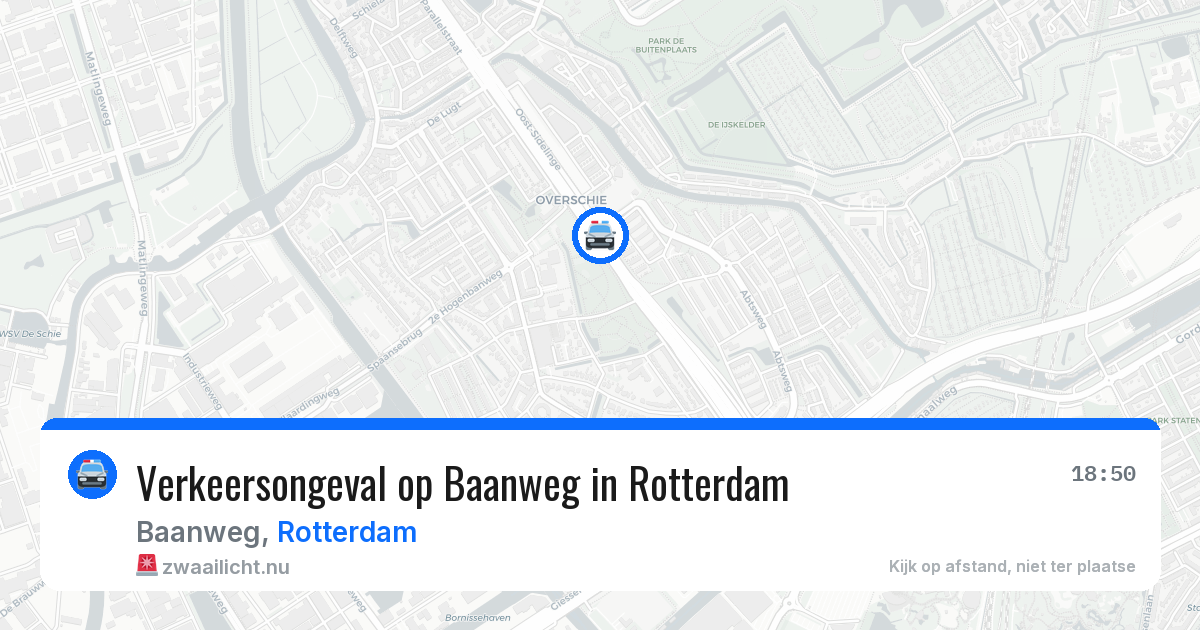 Verkeersongeval op Baanweg in Rotterdam — 23 mei 2026