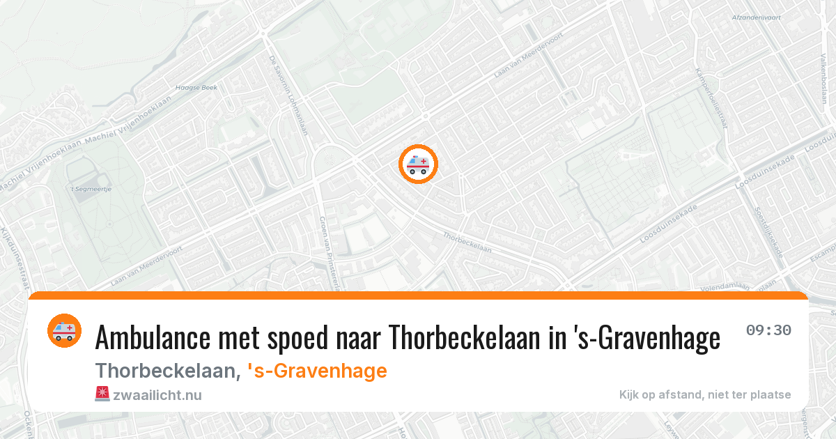 Ambulance met spoed naar Thorbeckelaan in 's-Gravenhage — 24 jul 2026