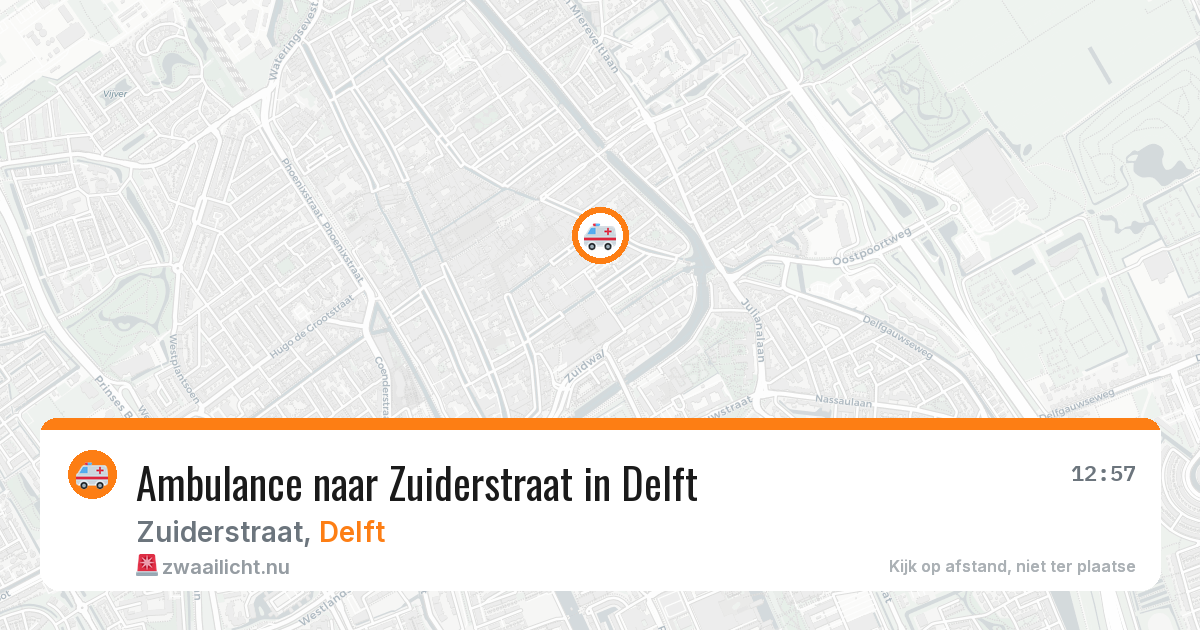 Ambulance naar Zuiderstraat in Delft — 1 feb 2026