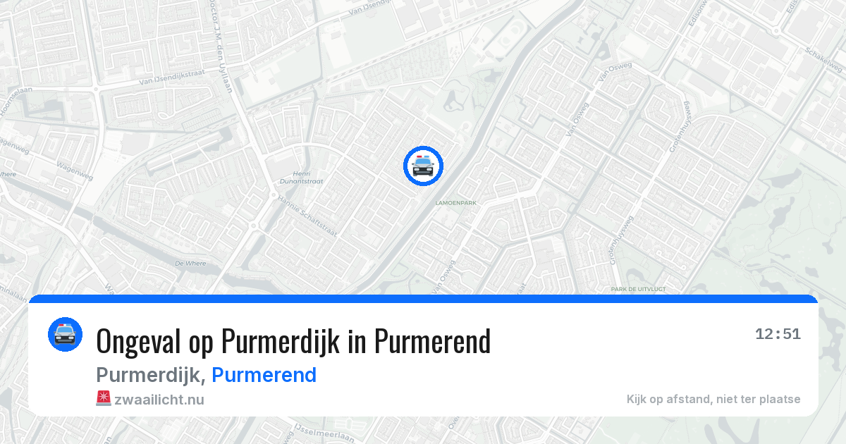 Ongeval op Purmerdijk in Purmerend — 18 jul 2026
