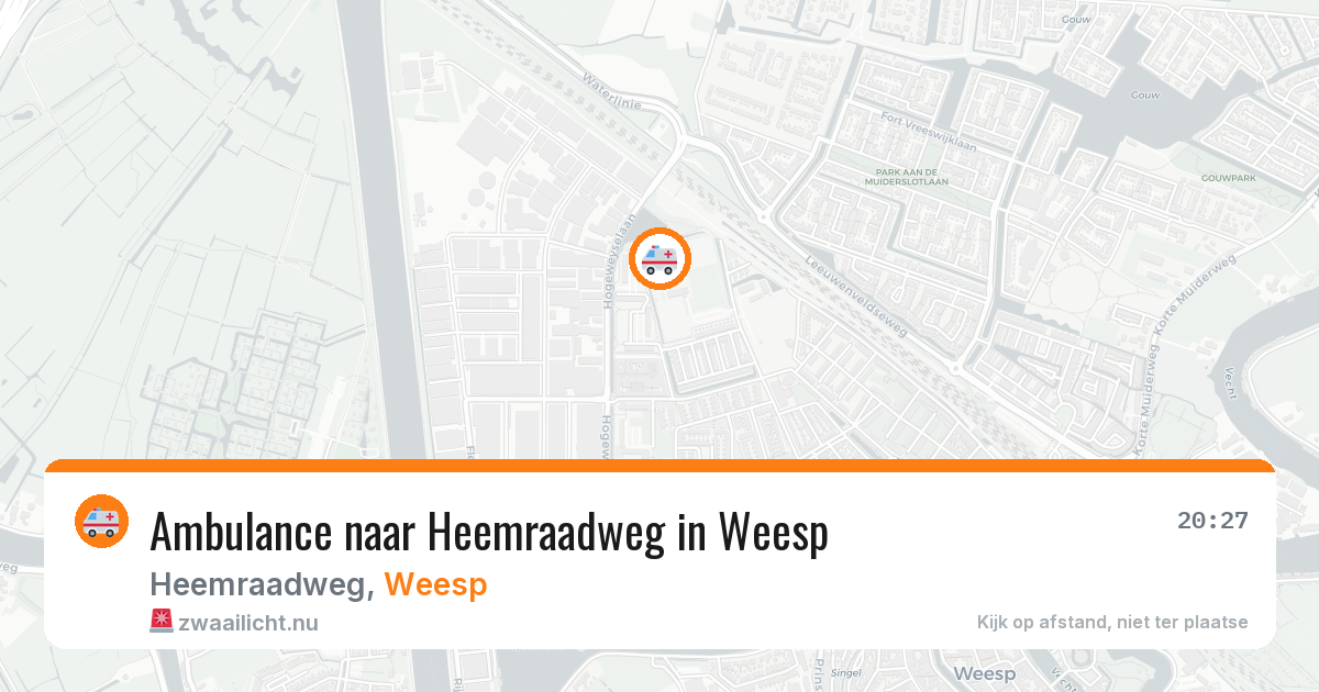 Ambulance naar Heemraadweg in Weesp — 15 jul 2026
