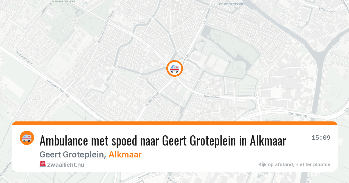 Ambulance met spoed naar Geert Groteplein in Alkmaar — 20 jul 2026