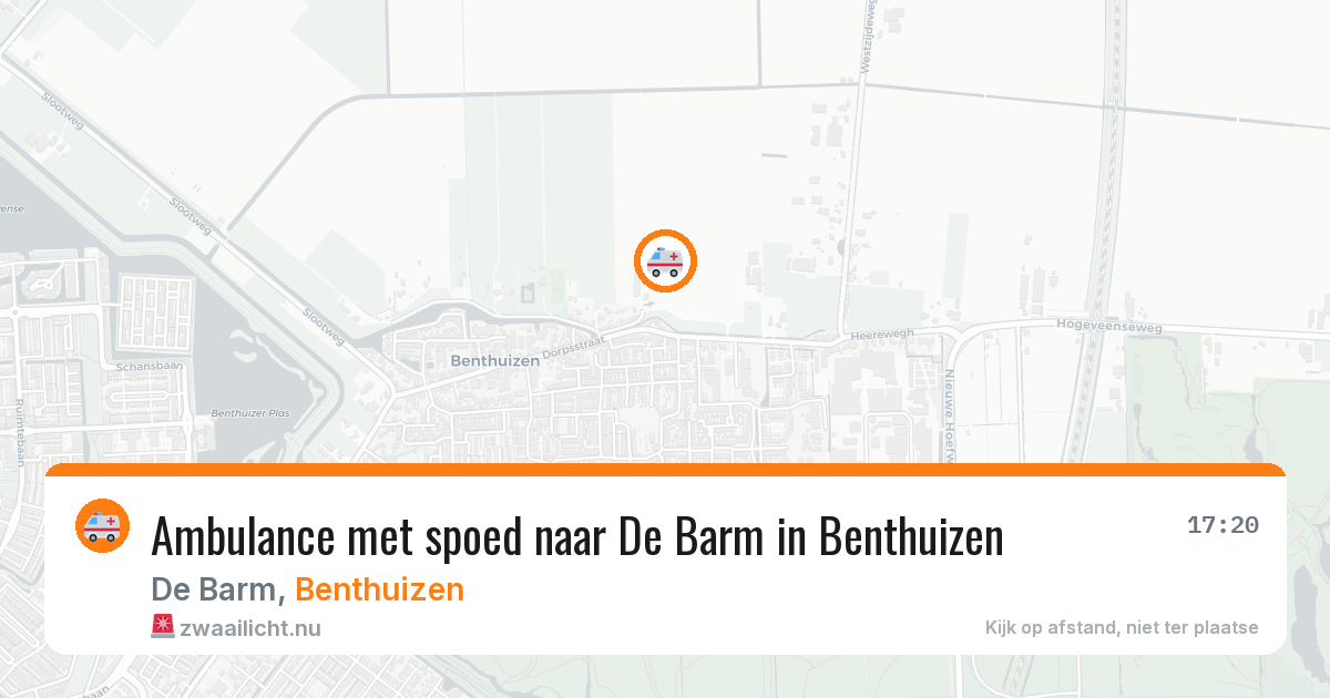 Ambulance met spoed naar De Barm in Benthuizen — 13 jul 2026