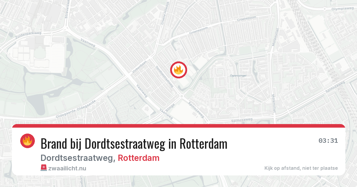 Brand bij Dordtsestraatweg in Rotterdam — 14 apr 2026
