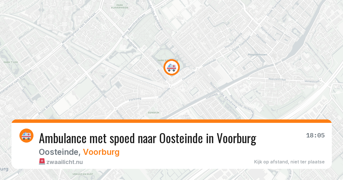 Ambulance met spoed naar Oosteinde in Voorburg — 20 apr 2026