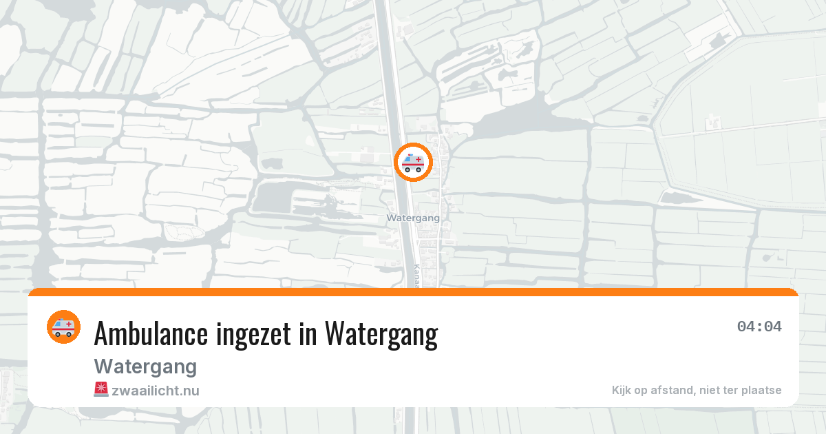 Ambulance ingezet in Watergang — 6 apr 2026