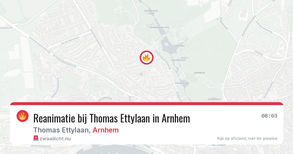 Reanimatie bij Thomas Ettylaan in Arnhem — 27 mei 2026