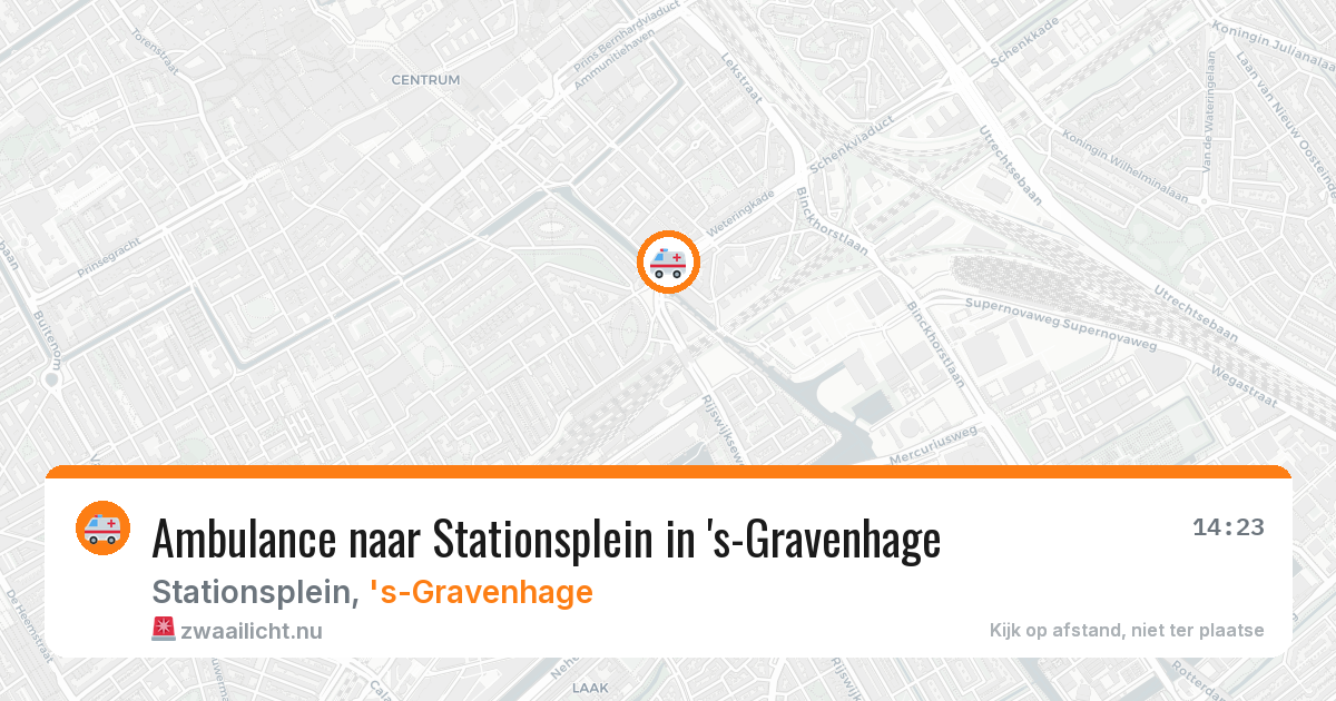 Ambulance naar Stationsplein in 's-Gravenhage — 24 mrt 2026