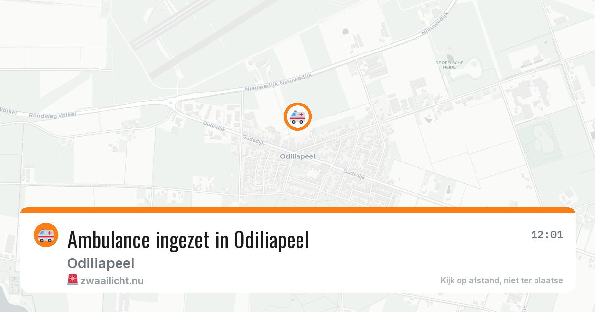 Ambulance ingezet in Odiliapeel — 14 mei 2026