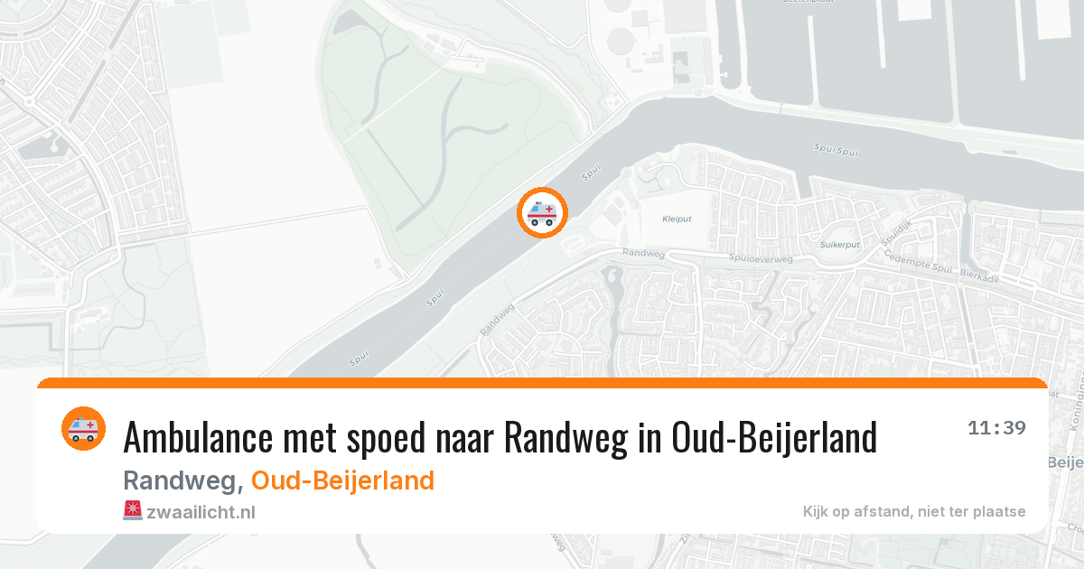 Ambulance met spoed naar Randweg in Oud-Beijerland — 27 jul 2026