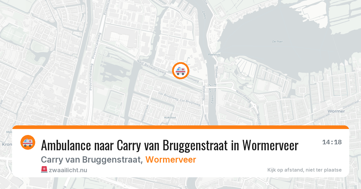 Ambulance naar Carry van Bruggenstraat in Wormerveer — 12 mei 2026