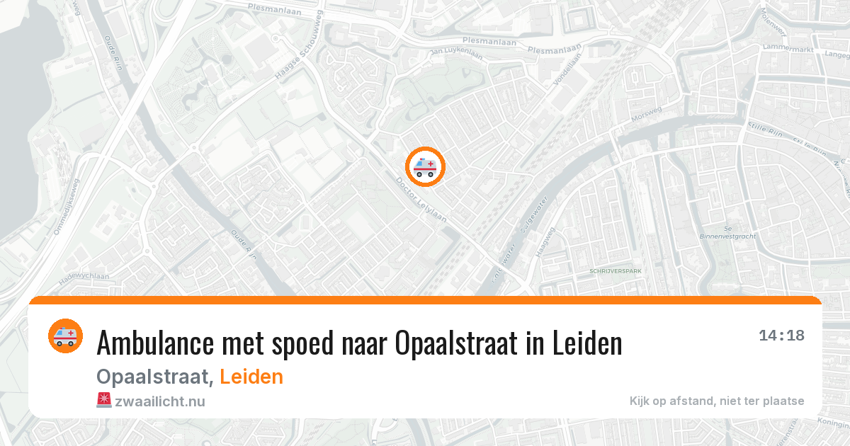Ambulance met spoed naar Opaalstraat in Leiden — 15 jul 2026