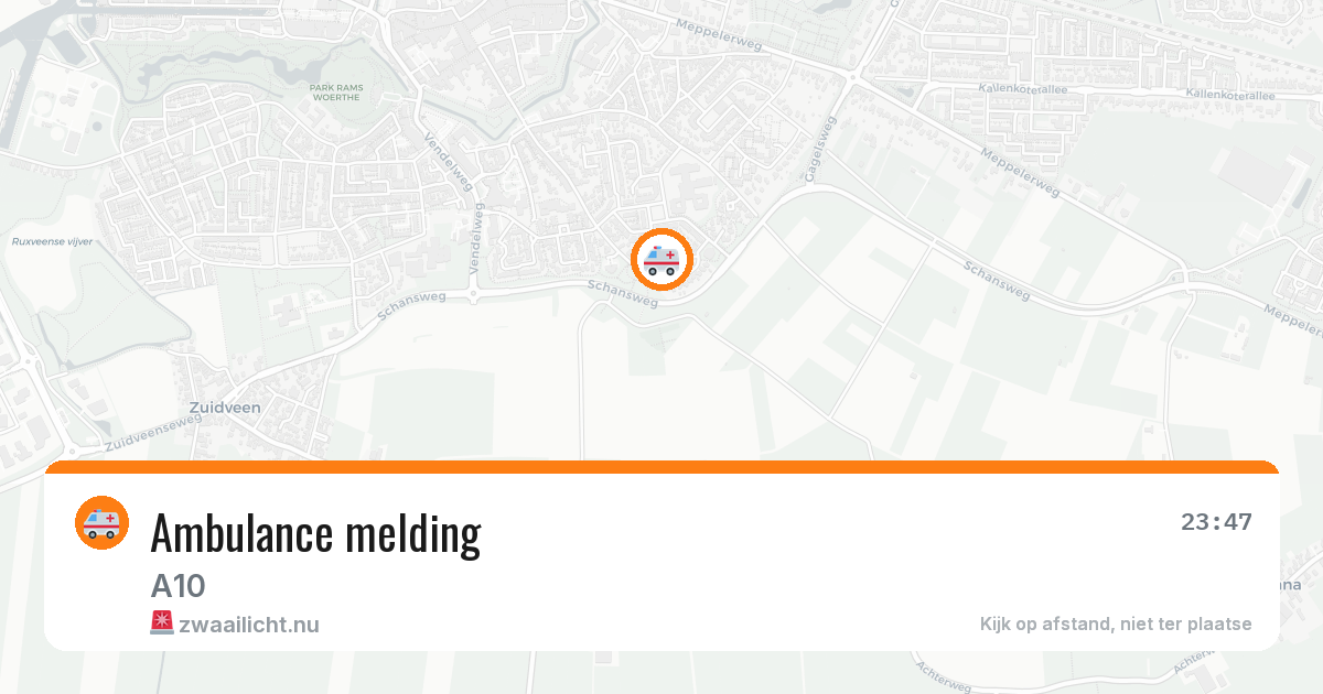 Ambulance melding — 19 apr 2026 | 🚨 Zwaailicht.nu