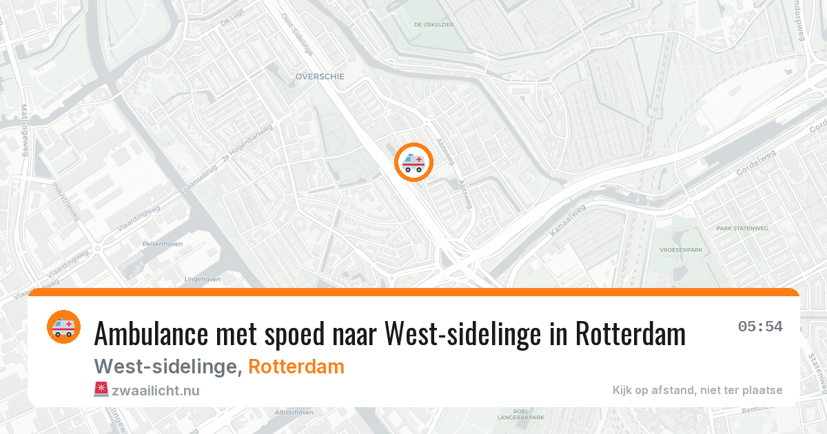 Ambulance met spoed naar West-sidelinge in Rotterdam — 20 jul 2026