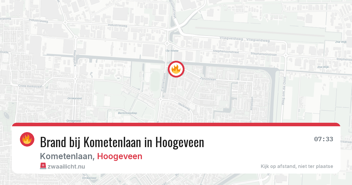 Brand bij Kometenlaan in Hoogeveen — 31 mei 2026