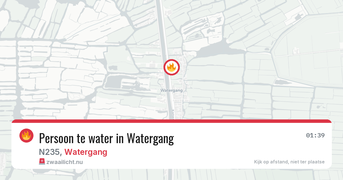Persoon te water in Watergang — 22 mei 2026