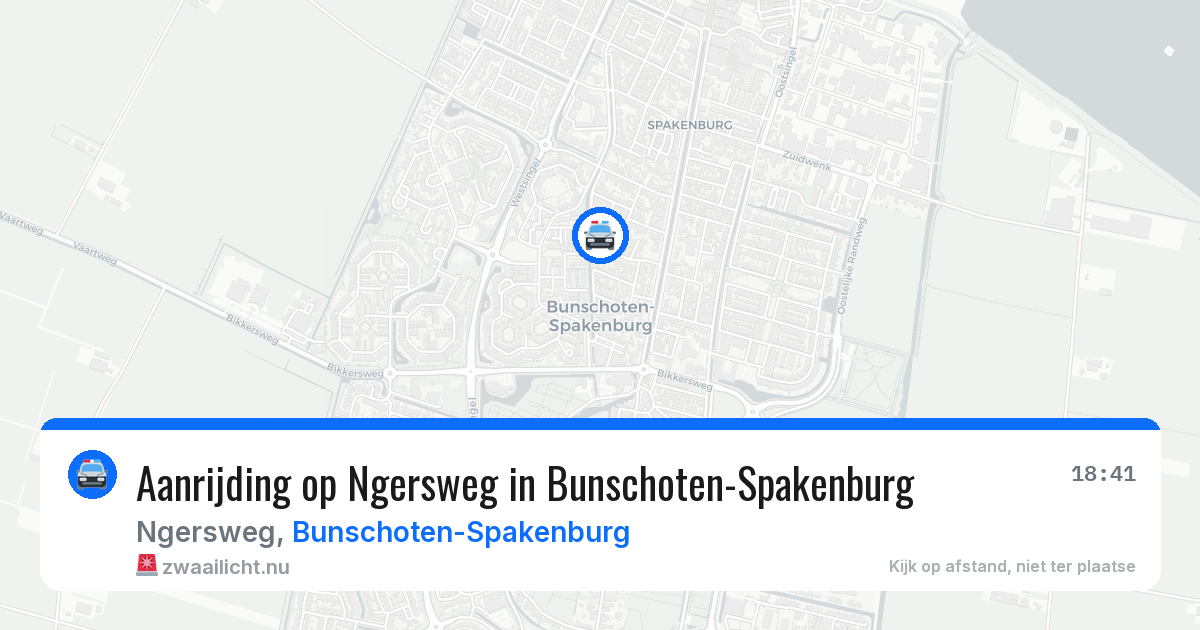 Aanrijding op Ngersweg in Bunschoten-Spakenburg — 9 mei 2026