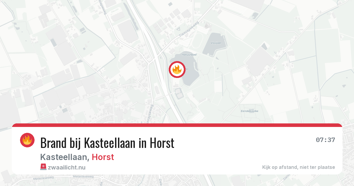 Brand bij Kasteellaan in Horst — 26 jul 2026