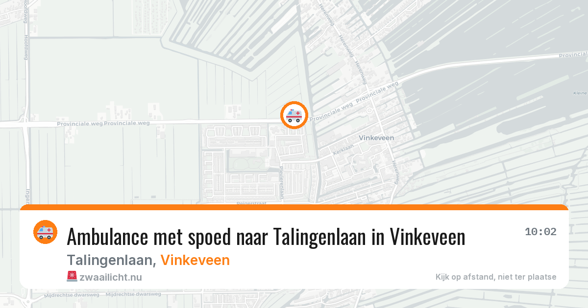 Ambulance met spoed naar Talingenlaan in Vinkeveen — 20 jan 2026