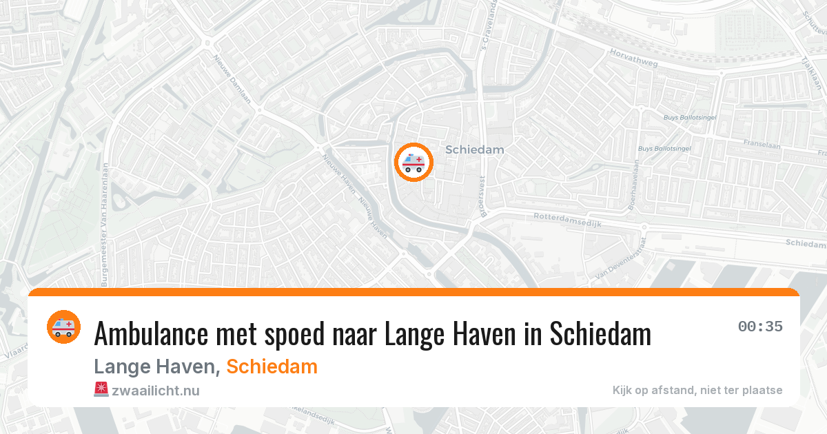 Ambulance met spoed naar Lange Haven in Schiedam — 3 apr 2026