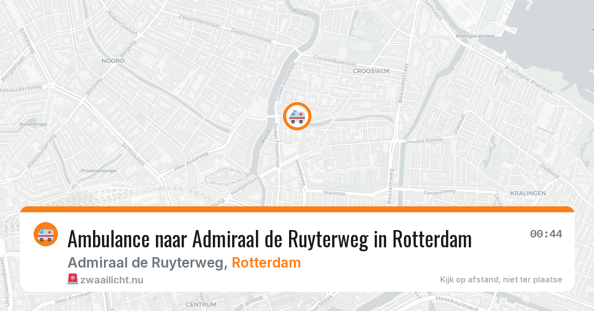 Ambulance naar Admiraal de Ruyterweg in Rotterdam — 10 jul 2026