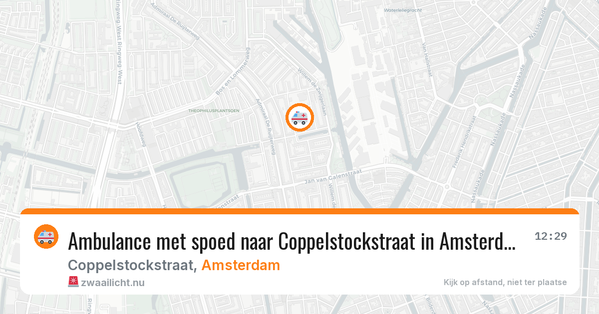 Ambulance met spoed naar Coppelstockstraat in Amsterdam — 1 apr 2026