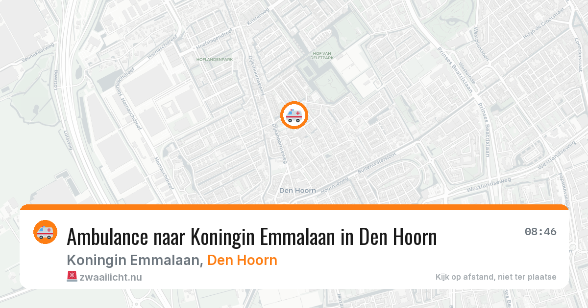 Ambulance naar Koningin Emmalaan in Den Hoorn — 11 jul 2026