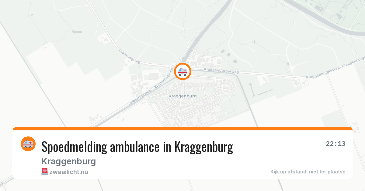 Spoedmelding ambulance in Kraggenburg — 13 jul 2026