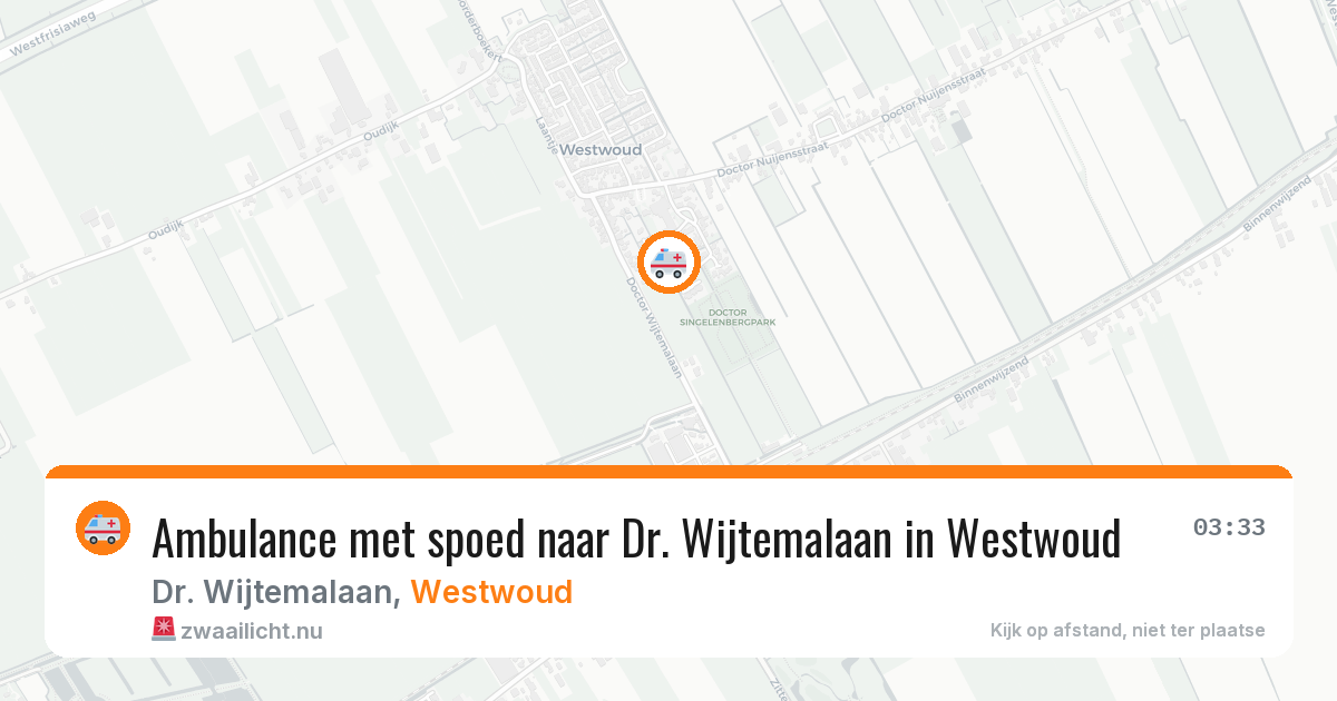 Ambulance met spoed naar Dr. Wijtemalaan in Westwoud — 15 apr 2026