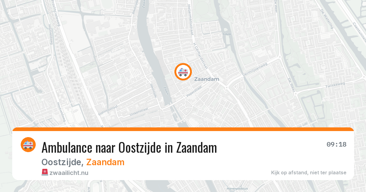 Ambulance naar Oostzijde in Zaandam — 25 jul 2026