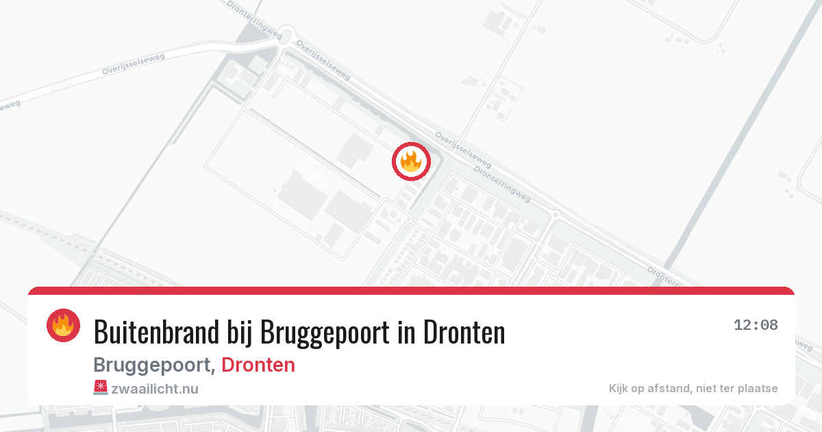 Buitenbrand bij Bruggepoort in Dronten — 19 jul 2026