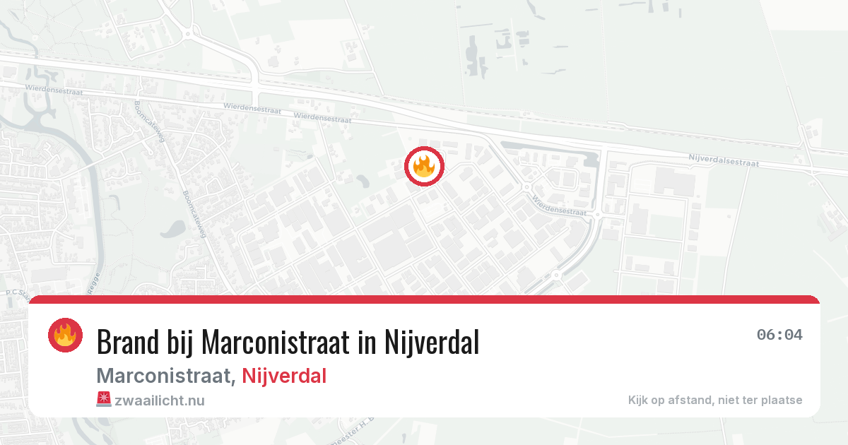 Brand bij Marconistraat in Nijverdal — 1 mrt 2026