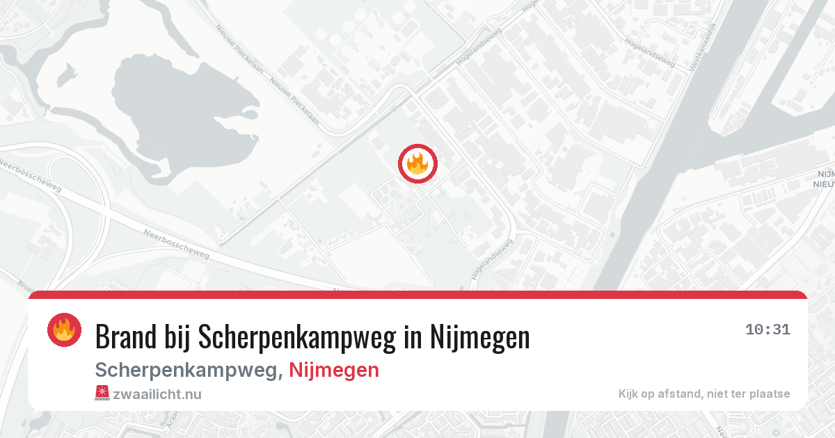 Brand bij Scherpenkampweg in Nijmegen — 28 apr 2026