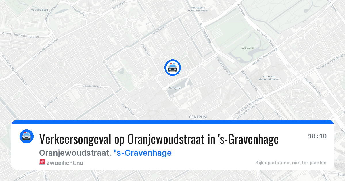 Verkeersongeval op Oranjewoudstraat in 's-Gravenhage — 24 jan 2026