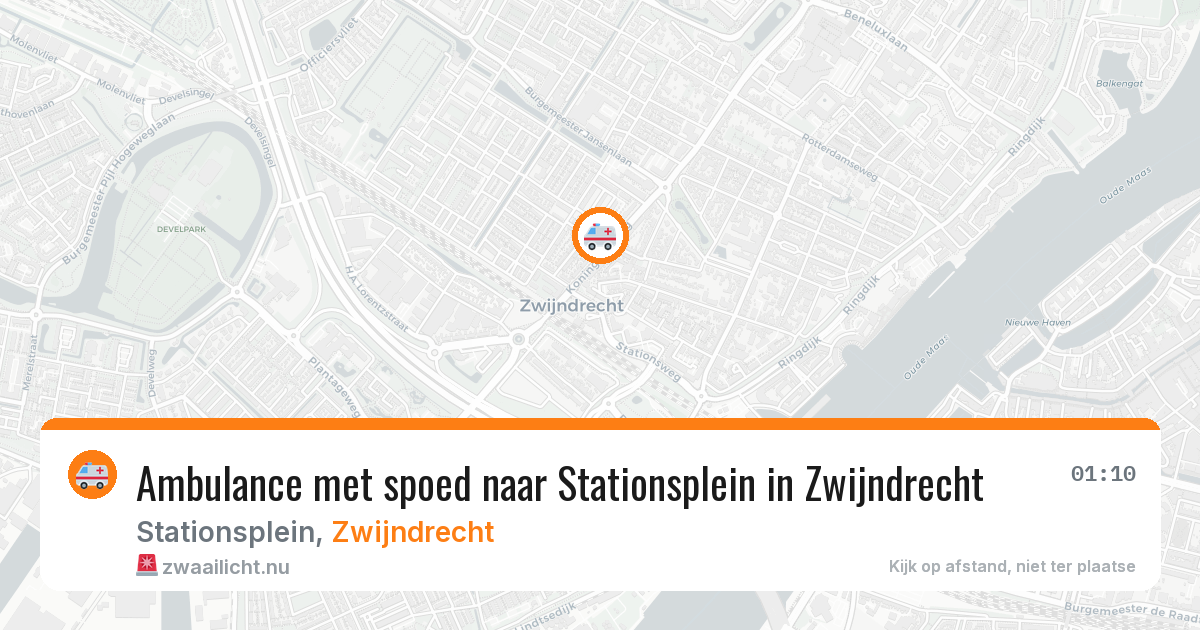 Ambulance met spoed naar Stationsplein in Zwijndrecht — 21 mrt 2026