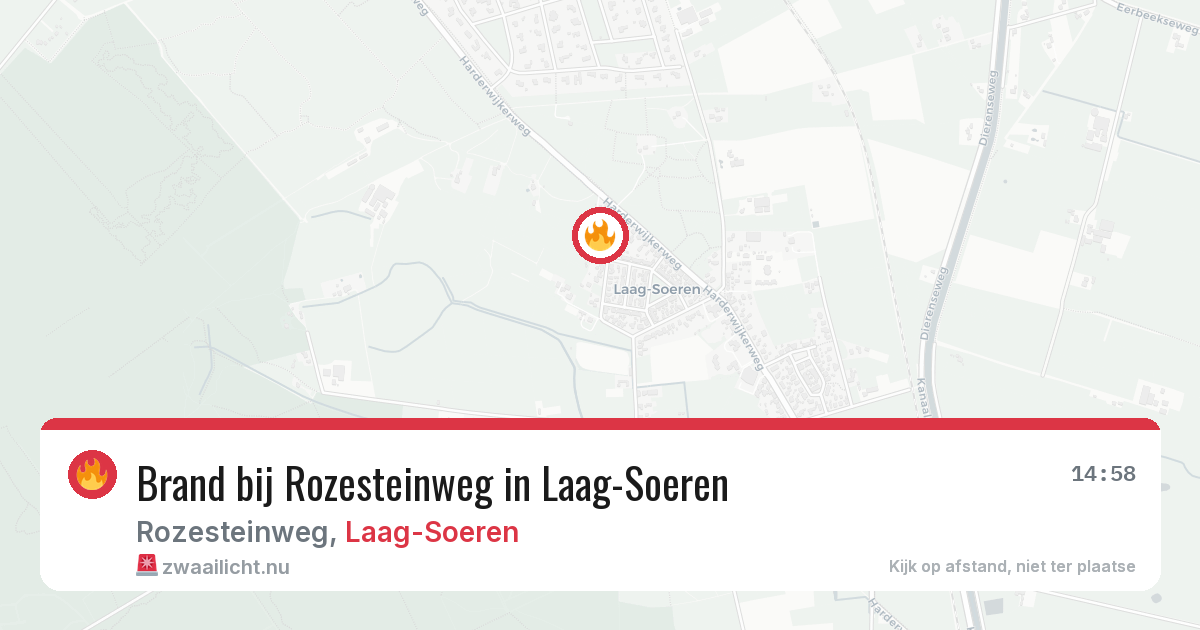 Brand bij Rozesteinweg in Laag-Soeren — 5 jun 2026
