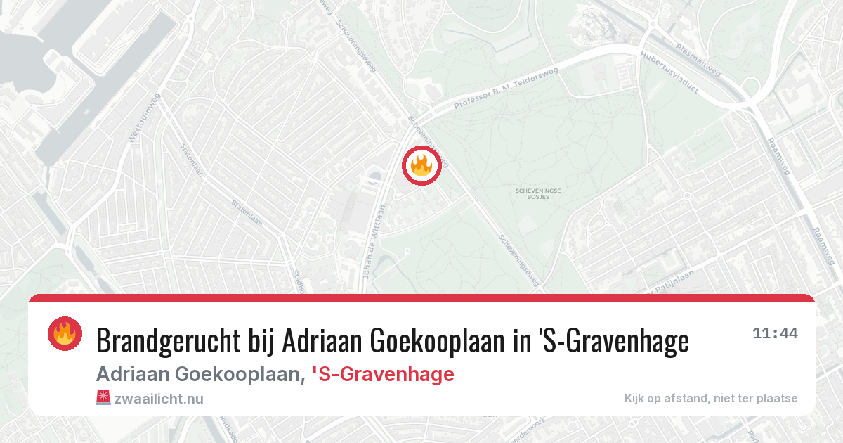 Brandgerucht bij Adriaan Goekooplaan in 'S-Gravenhage — 17 jul 2026