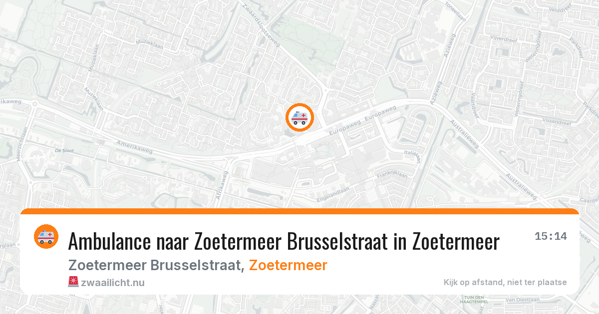 Ambulance naar Zoetermeer Brusselstraat in Zoetermeer — 2 feb 2026