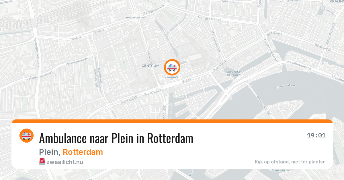 Ambulance naar Plein in Rotterdam — 25 jul 2026
