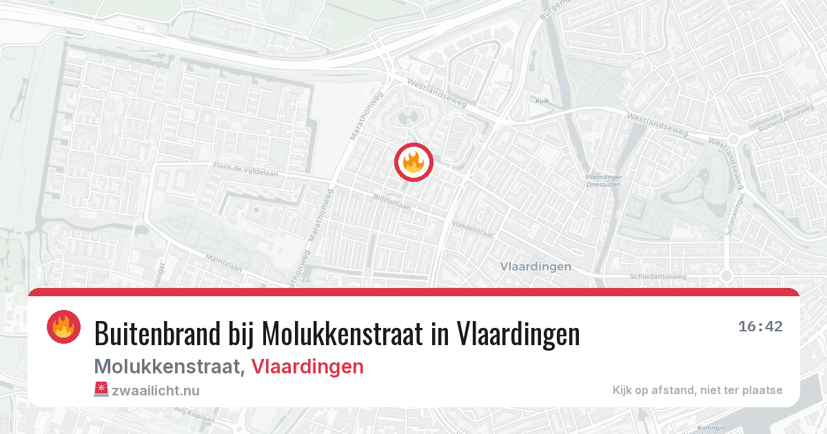 Buitenbrand bij Molukkenstraat in Vlaardingen — 25 jul 2026